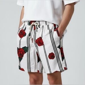 Fresh Prints of Bel Air All‎ Over Roses Shorts Drawstring waist Men’s size small